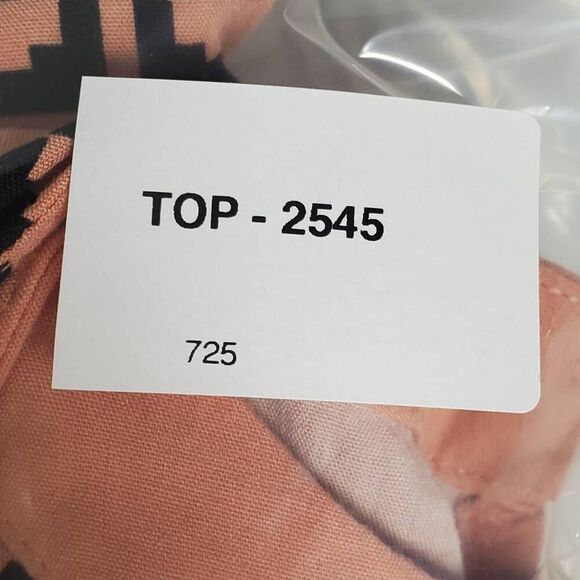 SHEIN Curve 4XL Peach Blouse Tribal Geometric Print Viscose Boho Tunic - Picture 6 of 6